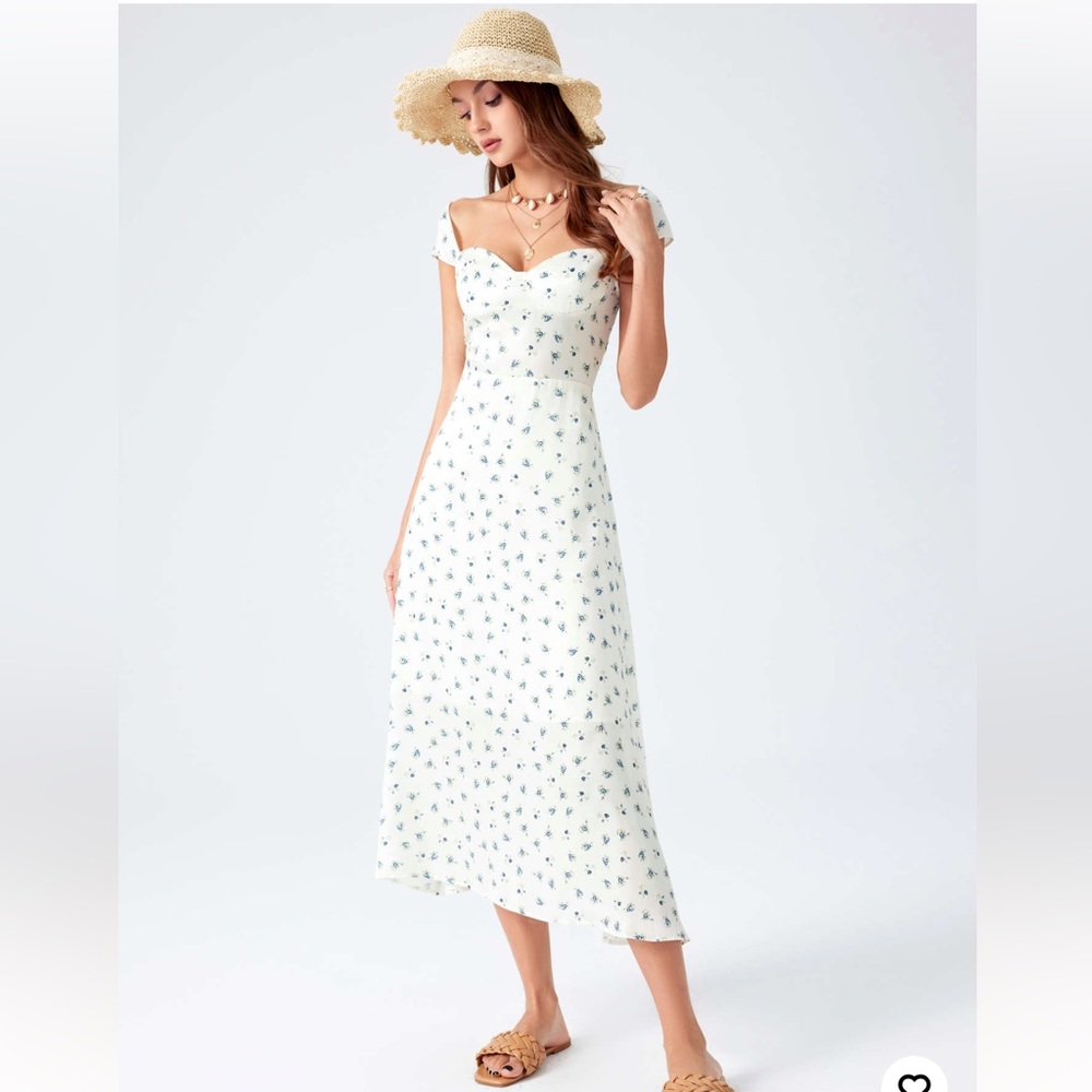 Floral Shirred Maxi Dress NWT